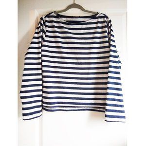 Reformation boat neckline long sleeve striped T